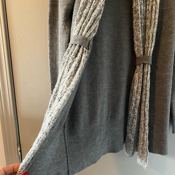 Rickis Grey open cardigan with built in Scarf Sz S - Picture 6 of 11